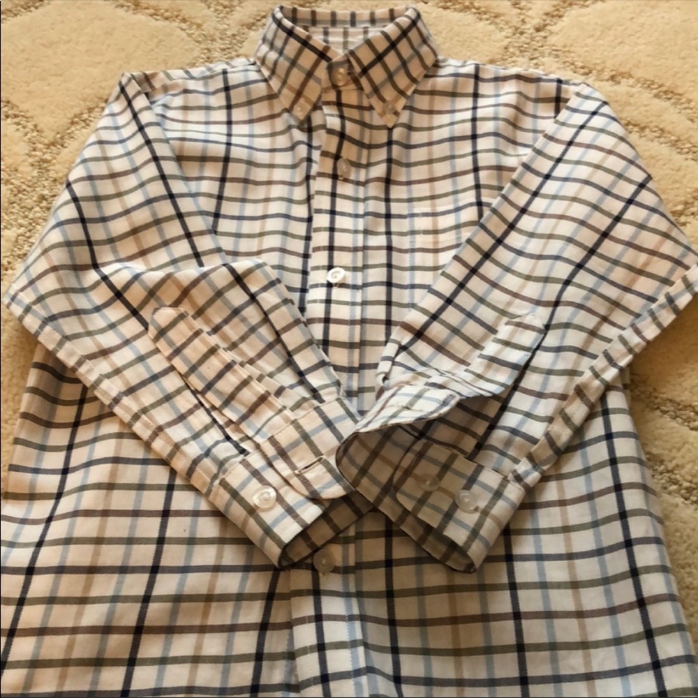 Bella bliss boys size 4 bundle gray pullover and plaid dress shirt